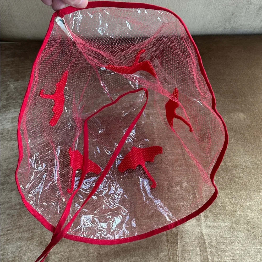This is Rare Rain Hat Hair and makeup shield 1960 era like new Adorable Mesh in - Picture 7 of 9